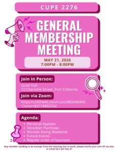 May General Membership Meeting @ Guild Hall